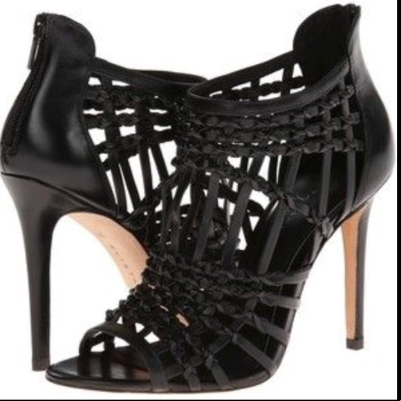 Elie Tahari black caged Heel size 8 - Picture 2 of 8